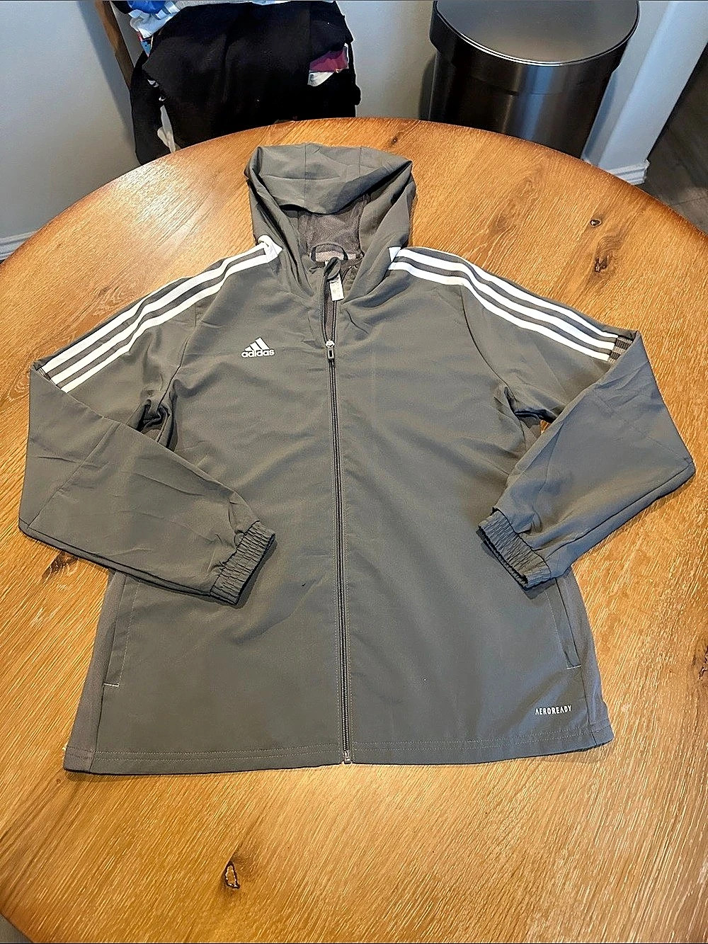adidas Men's Performance Jacket Gray Size Medium